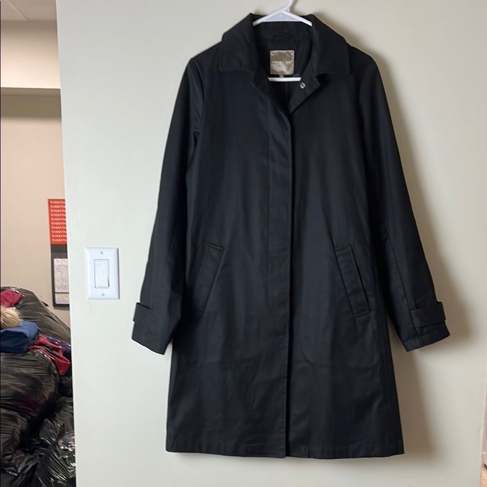 Smart Set Black Cotton Trench Coat Size Medium – Classic & Versatile
